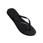 HAVAIANNAS KIDS SLIM RUBBER LOGO BLK/LILAC