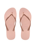 HAVAIANAS KIDS SLIM METALLIC BALLET ROSE PINK