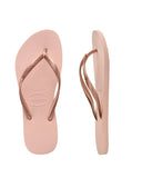 HAVAIANAS KIDS SLIM METALLIC BALLET ROSE PINK