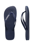 HAVAIANAS KIDS THICK RUBBER LOGO NAVY BLUE/NAVY BLUE/WHITE