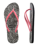 HAVAIANAS KIDS SLIM PRINT LEOPARD BLACK