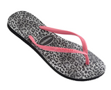 HAVAIANAS KIDS SLIM PRINT LEOPARD BLACK